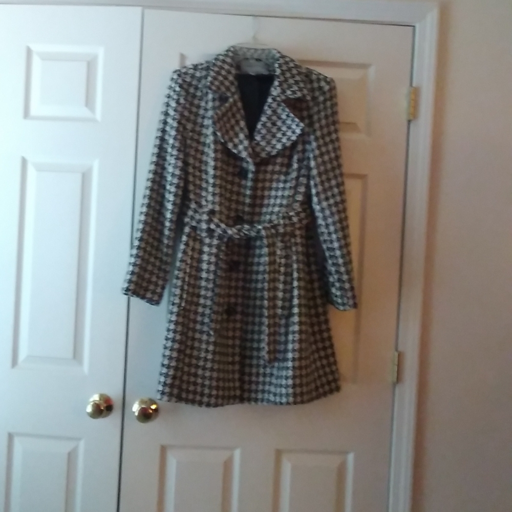 Black and white striped coat
